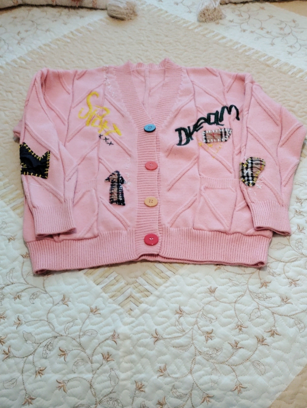 Pink Embellished Ladies Cardigan Jacket
